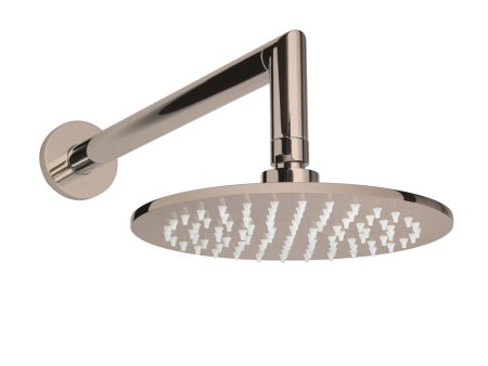 ThermaSol 200mm DIA. x 8.5mm, 304SS Shower Head 1 2  Inlet Round in Satin Nickel Finish Online Sale