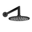 ThermaSol 200mm DIA. x 8.5mm, 304SS Shower Head 1 2  Inlet Round in Matte Black Finish For Discount