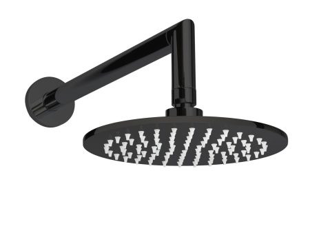 ThermaSol 200mm DIA. x 8.5mm, 304SS Shower Head 1 2  Inlet Round in Matte Black Finish For Discount