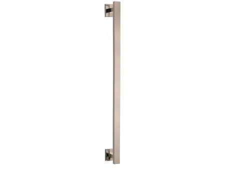 ThermaSol Shower Rail W integral Water Way Square in Satin Nickel Finish For Discount