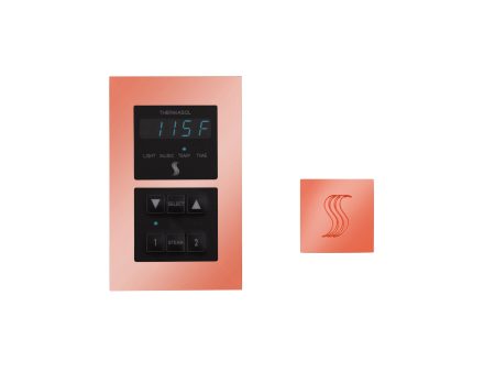 ThermaSol Signature Series Control and Steam Head Kit Square in Copper Finish Online Sale