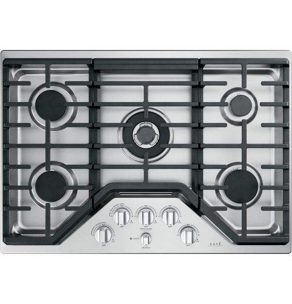 Café™ 5 Gas Cooktop Knobs - Brushed Stainless Online Hot Sale