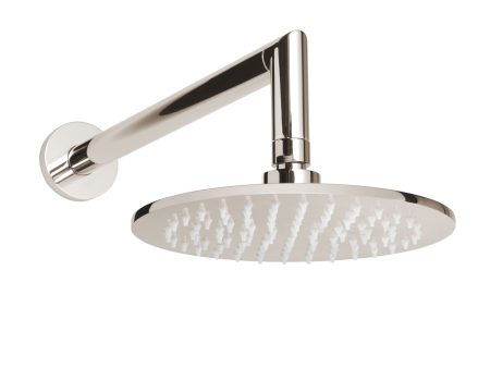 ThermaSol 200mm DIA. x 8.5mm, 304SS Shower Head 1 2  Inlet Round in Polished Nickel Finish For Discount