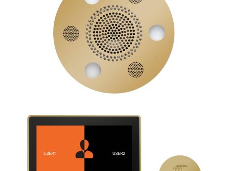 ThermaSol Wellness Steam Package with 10  ThermaTouch Round in Polished Brass Finish Cheap