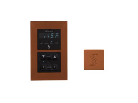 ThermaSol Signature Series Control and Steam Head Kit Square in Antique Copper Finish For Cheap