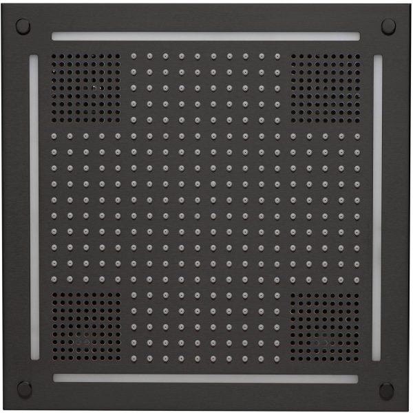 ThermaSol Hydrovive Light, Sound, Rain system Square in Matte Black Finish Online Sale