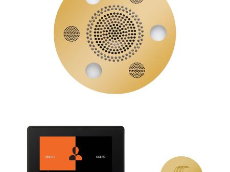 ThermaSol Wellness Steam Package with 7  ThermaTouch Round in Polished Gold Finish Online Hot Sale