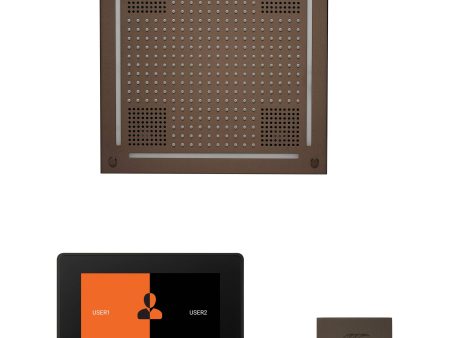 ThermaSol wellness Hydrovive Steam Package with 7  ThermaTouch Square in Oil Rubbed Bronze Finish Hot on Sale