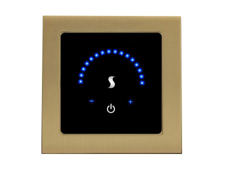 ThermaSol MicroTouch Controller Square in Satin Brass Finish For Cheap