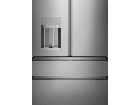 Café™ ENERGY STAR® 22.3 Cu. Ft. Smart Counter-Depth 4-Door French-Door Refrigerator in Platinum Glass Fashion