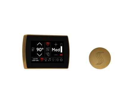 ThermaSol Signatouch Control and Steam Head Kit Round in Antique Brass Finish Online Hot Sale