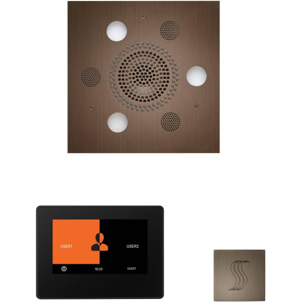 ThermaSol Wellness Steam Package with 7  ThermaTouch Square in Antique Copper Finish Discount