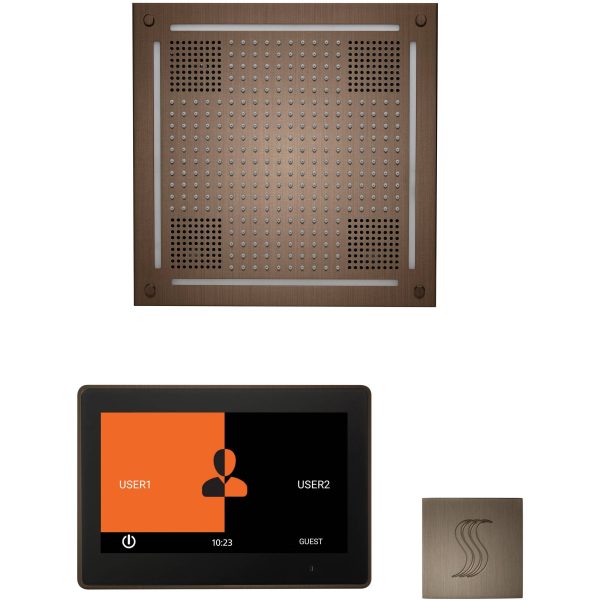 ThermaSol wellness Hydrovive Steam Package with 10  ThermaTouch Square in Antique Copper Finish on Sale