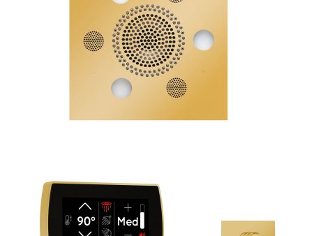 ThermaSol Wellness Steam Package with SignaTouch Square in Polished Gold Finish Fashion