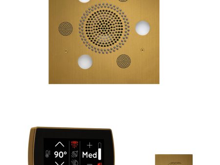 ThermaSol Wellness Steam Package with SignaTouch Square in Antique Brass Finish Cheap