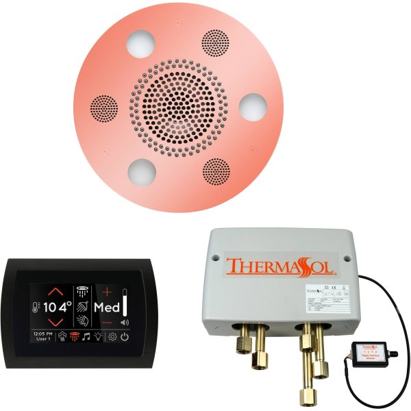 ThermaSol Wellness Shower Package with SignaTouch Round in Copper Finish Hot on Sale