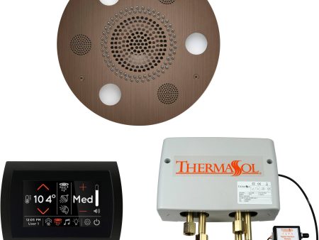 ThermaSol Wellness Shower Package with SignaTouch Round in Antique Copper Finish For Sale