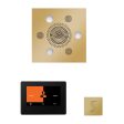 ThermaSol Wellness Steam Package with 7  ThermaTouch Square in Polished Brass Finish Online