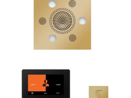 ThermaSol Wellness Steam Package with 7  ThermaTouch Square in Polished Brass Finish Online