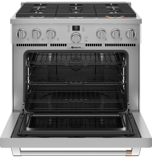 Café™ 36  Smart Dual-Fuel Commercial-Style Range with 6 Burners (Natural Gas) Online Hot Sale