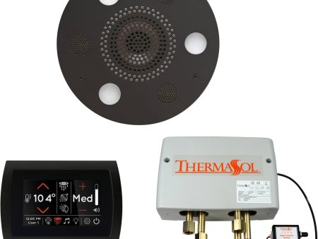 ThermaSol Wellness Shower Package with SignaTouch Round in Matte Black Finish Online now