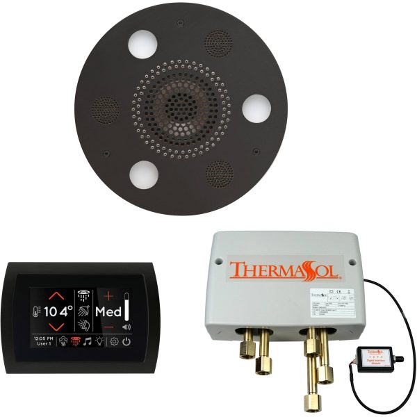 ThermaSol Wellness Shower Package with SignaTouch Round in Matte Black Finish Online now