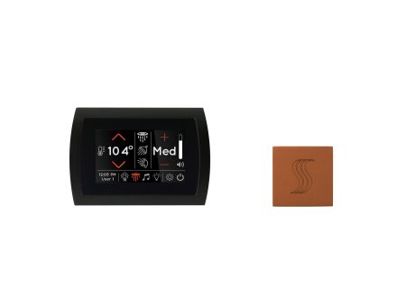 ThermaSol Signatouch Control and Steam Head Kit Square in Antique Copper Finish Supply