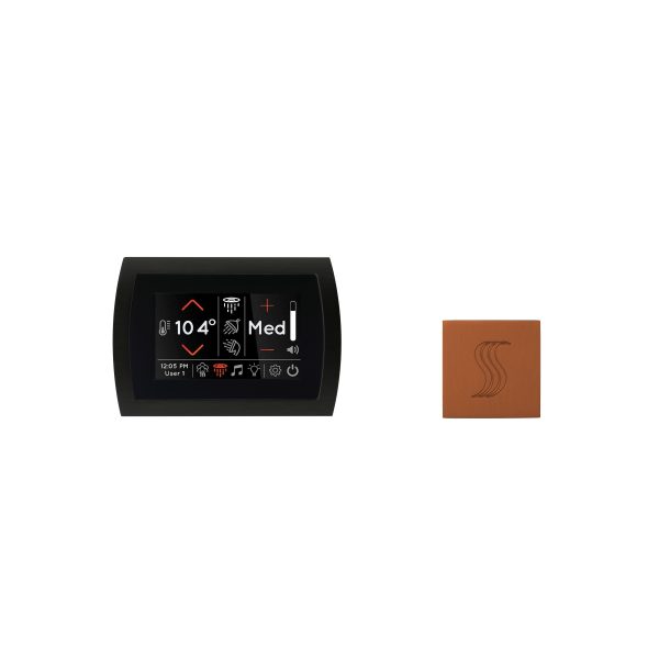 ThermaSol Signatouch Control and Steam Head Kit Square in Antique Copper Finish Supply