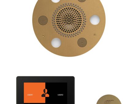 ThermaSol Wellness Steam Package with 7  ThermaTouch Round in Satin Brass Finish Online now