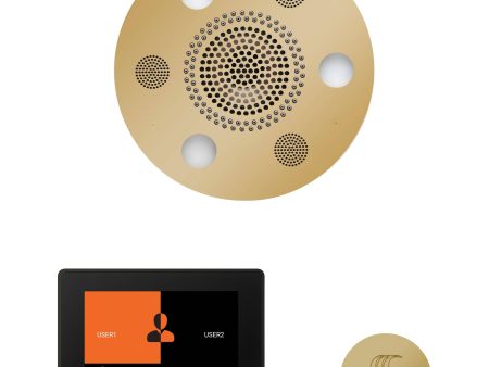 ThermaSol Wellness Steam Package with 7  ThermaTouch Round in Polished Brass Finish on Sale