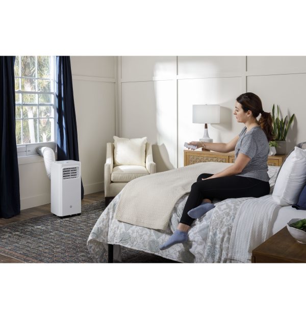 GE® 5,100 BTU Portable Air Conditioner with Dehumidifier and Remote, White Fashion