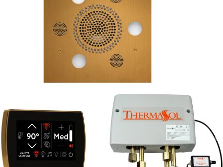 ThermaSol Wellness Shower Package with SignaTouch Square in Antique Brass Finish Supply