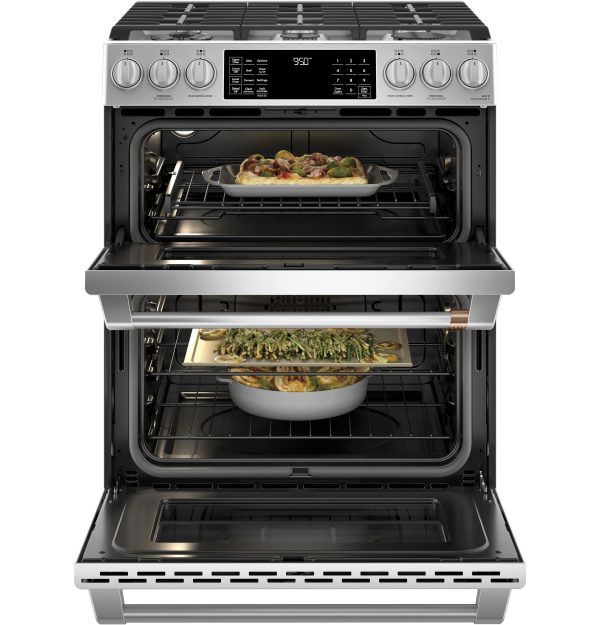 Café™ 30  Smart Slide-In, Front-Control, Dual-Fuel, Double-Oven Range with Convection Supply