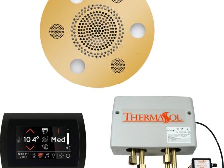 ThermaSol Wellness Shower Package with SignaTouch Round in Polished Gold Finish For Cheap