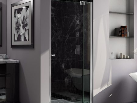 DreamLine Allure 35 - 36 inch W x 73 inch H Frameless Pivot Shower Door in Chrome Online Sale