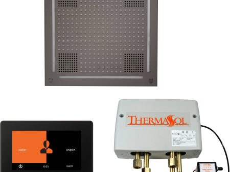 ThermaSol Wellness Hydrovive Shower Package with 7  ThermaTouch Square in Black Nickel Finish For Cheap