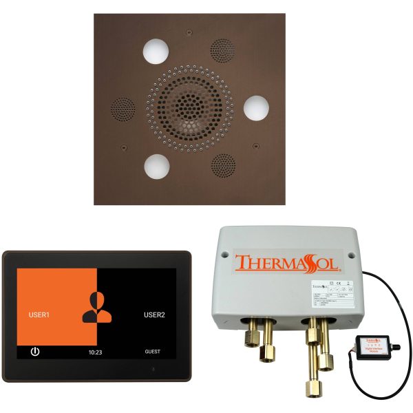 ThermaSol Wellness Shower Package with 10  ThermaTouch Square in Oil Rubbed Bronze Finish on Sale