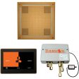 ThermaSol Wellness Hydrovive Shower Package with 10  ThermaTouch Square in Antique Brass Finish Online