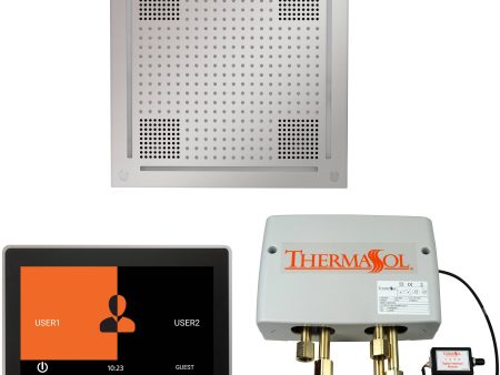 ThermaSol Wellness Hydrovive Shower Package with 10  ThermaTouch Square in Polished Chrome Finish Online