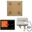 ThermaSol Wellness Hydrovive Shower Package with 10  ThermaTouch Square in Satin Brass Finish Hot on Sale