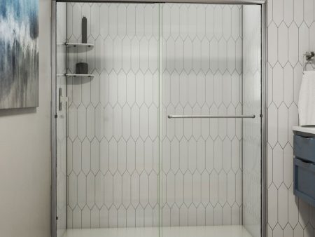 DreamLine Alliance Pro 56 - 60 inch W x 70 3 8 inch H Semi-Frameless Bypass Shower Door For Sale