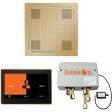 ThermaSol Wellness Hydrovive Shower Package with 10  ThermaTouch Square in Polished Brass Finish Online