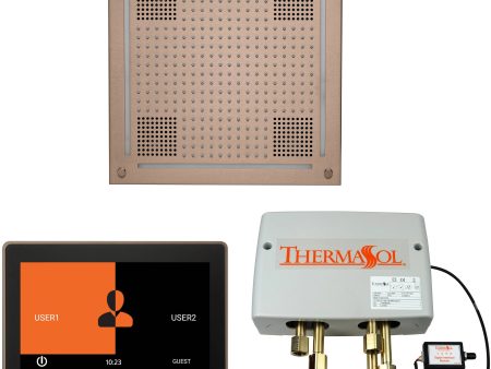 ThermaSol Wellness Hydrovive Shower Package with 10  ThermaTouch Square in Satin Nickel Finish For Discount