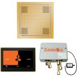 ThermaSol Wellness Hydrovive Shower Package with 10  ThermaTouch Square in Polished Gold Finish Online