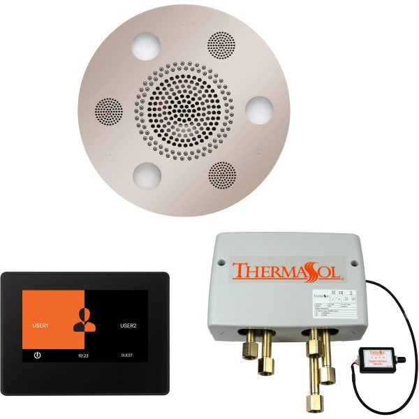 ThermaSol Wellness Shower Package with 7  ThermaTouch Round in Polished Nickel Finish For Discount