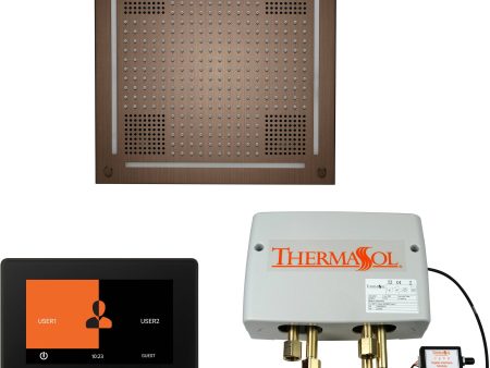 ThermaSol Wellness Hydrovive Shower Package with 7  ThermaTouch Square in Antique Nickel Finish Cheap