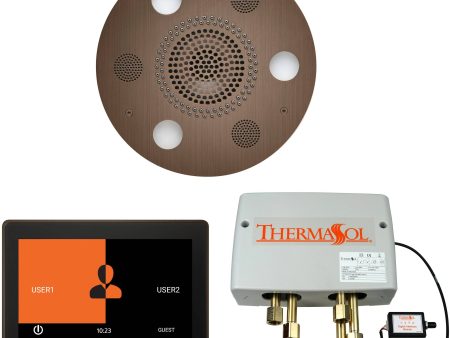 ThermaSol Wellness Shower Package with 10  ThermaTouch Round in Antique Nickel Finish Online