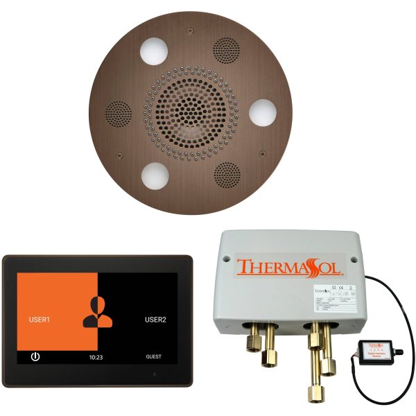 ThermaSol Wellness Shower Package with 10  ThermaTouch Round in Antique Nickel Finish Online