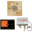 ThermaSol Wellness Shower Package with 10  ThermaTouch Square in Polished Brass Finish Online Hot Sale