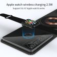 T01 3-in-1 Foldable Wireless Charger Magnetic Wireless Fast Charging Station Pad for iPhone iWatch Earphone Supply